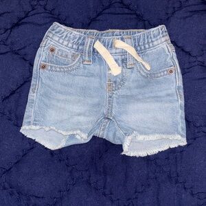 GAP Light Blue Denim Frayed Hem Kids Shorts